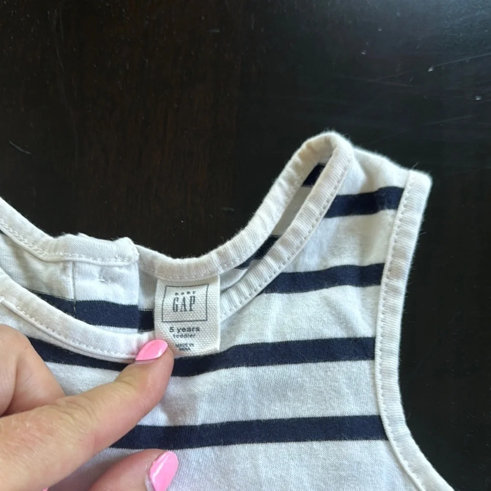 GAP Kids Dress in Navy and White Stripes